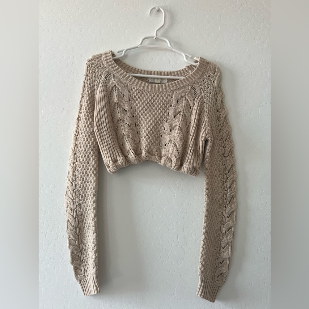 Cropped Knit Sweater